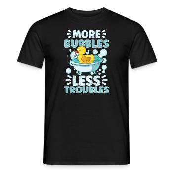Production de savon Bulles de savon - T-shirt homme - noir - Devant - AI Model Male 178 light (178cm)