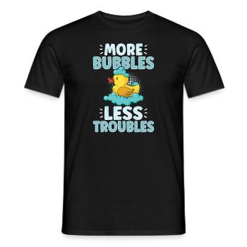 Production de savon Bulles de savon - T-shirt homme - noir - Devant - AI Model Male 178 light (178cm)