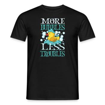 Production de savon Bulles de savon - T-shirt homme - noir - Devant - AI Model Male 178 light (178cm)