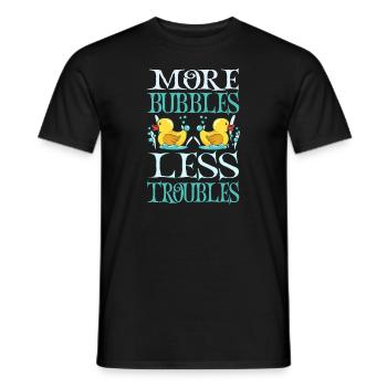 Production de savon Bulles de savon - T-shirt homme - noir - Devant - AI Model Male 178 light (178cm)