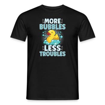 Production de savon Bulles de savon - T-shirt homme - noir - Devant - AI Model Male 178 light (178cm)