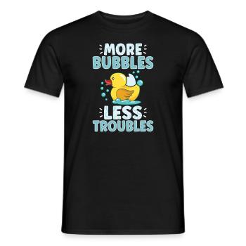 Production de savon Bulles de savon - T-shirt homme - noir - Devant - AI Model Male 178 light (178cm)