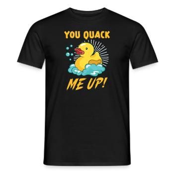 Canard en caoutchouc Canards Chasse aux oiseaux Amateur de canard Idée cadeau - T-shirt homme - noir - Devant - AI Model Male 178 light (178cm)