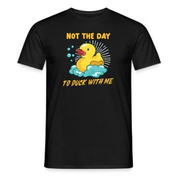 Canard en caoutchouc Canards Chasse aux oiseaux Amateur de canard Idée cadeau - T-shirt homme - noir - Devant - AI Model Male 178 light (178cm)