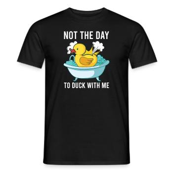 Canards en caoutchouc Canards Chasse aux oiseaux Idée cadeau d’amoureux des canards - T-shirt homme - noir - Devant - AI Model Male 178 light (178cm)