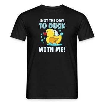 Canards en caoutchouc Canards Chasse aux oiseaux Idée cadeau d’amoureux des canards - T-shirt homme - noir - Devant - AI Model Male 178 light (178cm)