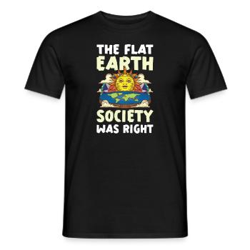 Théorie de la Terre plate Terre plate Armée Terre - T-shirt homme - noir - Devant - AI Model Male 178 light (178cm)