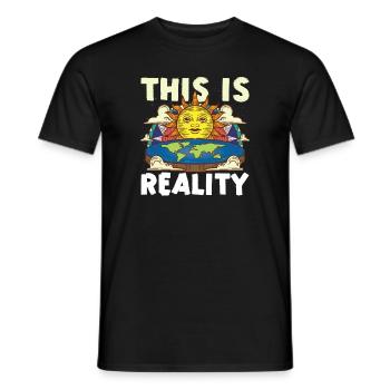Théorie de la Terre plate Terre plate Armée Terre - T-shirt homme - noir - Devant - AI Model Male 178 light (178cm)