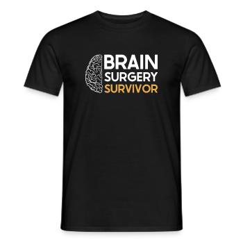 Brain Surgery Joke Brain Surgery Awareness Gift - Men's T-Shirt - black - Front - AI Model Male 178 light (178cm)