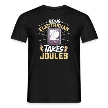 Electrician Electrical Engineer Lineman Electrical - Männer T-Shirt - Schwarz - Vorne - AI Model Male 178 light (178cm)