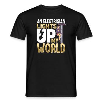 Electrician Electrical Engineer Lineman Electrical - Männer T-Shirt - Schwarz - Vorne - AI Model Male 178 light (178cm)