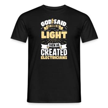 Electrician Electrical Engineer Lineman Electrical - Männer T-Shirt - Schwarz - Vorne - AI Model Male 178 light (178cm)