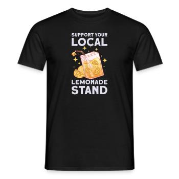 Lemonade Rack Lemon Juice Homemade - Men's T-Shirt - black - Front - AI Model Male 178 light (178cm)