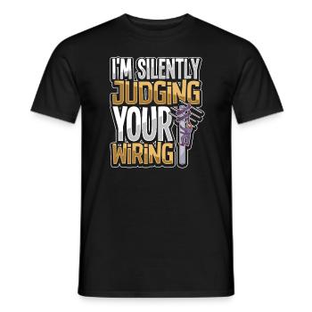 Electrician Electrical Engineer Lineman Electrical - Männer T-Shirt - Schwarz - Vorne - AI Model Male 178 light (178cm)