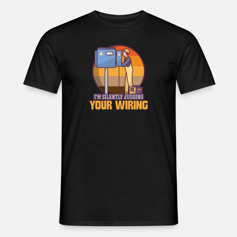 Electrician Electrical Engineer Lineman Electrical - Männer T-Shirt - Schwarz