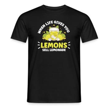 Lemonade Rack Lemon Juice Homemade - Men's T-Shirt - black - Front - AI Model Male 178 light (178cm)