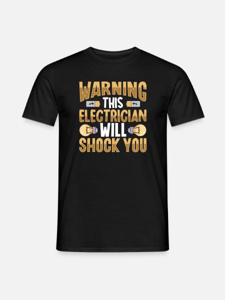 Electrician Electrical Engineer Lineman Electrical - Men's T-Shirt - black