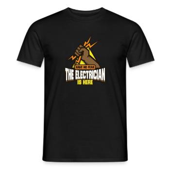 Electrician Electrical Engineer Lineman Electrical - Men's T-Shirt - black - Front - AI Model Male 178 light (178cm)
