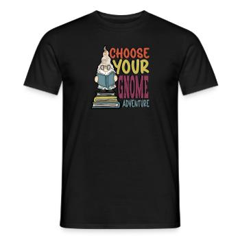 Garden Gnomes Gnome Lover Funny Gnome Gardening - Men's T-Shirt - black - Front - AI Model Male 178 light (178cm)