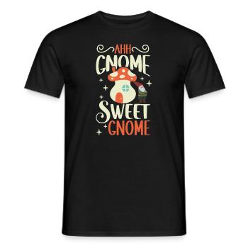 Garden Gnomes Gnome Lover Funny Gnome Gardening - Men's T-Shirt - black - Front - AI Model Male 178 light (178cm)