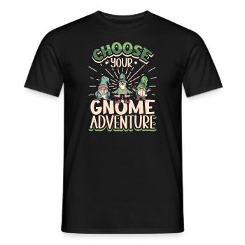 Garden Gnomes Gnome Lover Funny Gnome Gardening - Men's T-Shirt - black - Front - AI Model Male 178 light (178cm)