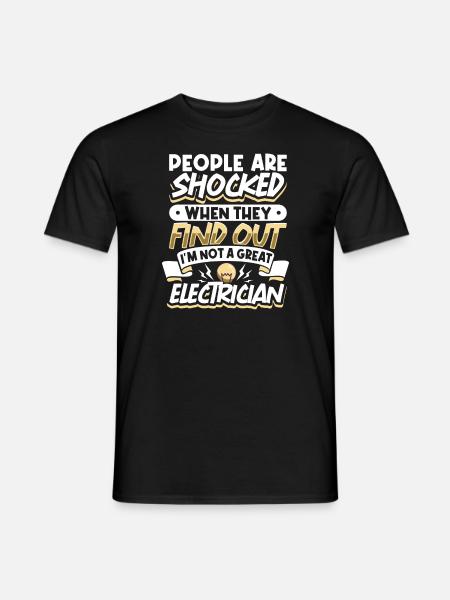 Electrician Electrical Engineer Lineman Electrical - Men's T-Shirt - black