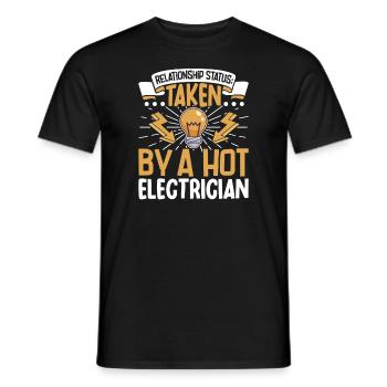 Electrician Electrical Engineer Lineman Electrical - Men's T-Shirt - black - Front - AI Model Male 178 light (178cm)
