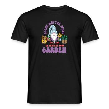 Gnomes de jardin Gnome Amant Drôle de Gnome Jardinage - T-shirt homme - noir - Devant - AI Model Male 178 light (178cm)