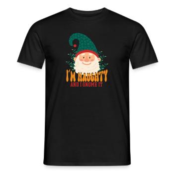 Garden Gnomes Gnome Lover Funny Gnome Gardening - Men's T-Shirt - black - Front - AI Model Male 178 light (178cm)