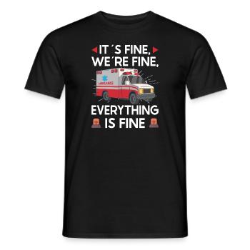 Sanitäter Erster Responder Krankenwagenfahrer - Männer T-Shirt - Schwarz - Vorne - AI Model Male 178 light (178cm)