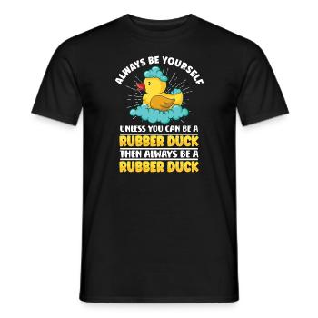 Canard en caoutchouc Canards Chasse aux oiseaux Amoureux du canard Idée cadeau - T-shirt homme - noir - Devant - AI Model Male 178 light (178cm)