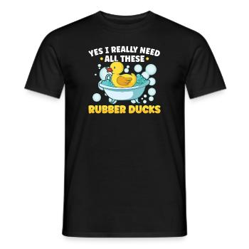 Rubber Duck Ducks Bird Hunt Duck lover Gift Idea - Männer T-Shirt - Schwarz - Vorne - AI Model Male 178 light (178cm)