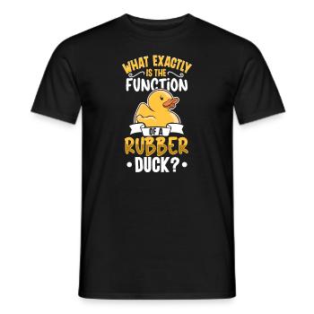 Rubber Duck Ducks Bird Hunt Duck lover Gift Idea - Men's T-Shirt - black - Front - AI Model Male 178 light (178cm)