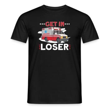 Sanitäter Erster Responder Krankenwagenfahrer - Männer T-Shirt - Schwarz - Vorne - AI Model Male 178 light (178cm)