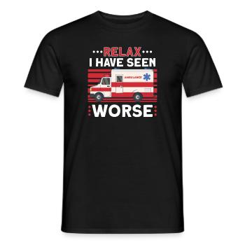Paramedic First Responder Ambulance Driver - Men's T-Shirt - black - Front - AI Model Male 178 light (178cm)
