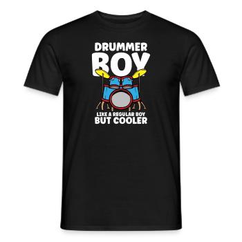 Batteur Batterie Musique Batterie Batterie - T-shirt homme - noir - Devant - AI Model Male 178 light (178cm)