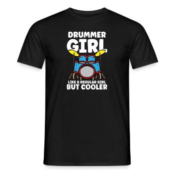 Drummer Drums Music Drum Set Drumming - Men's T-Shirt - black - Front - AI Model Male 178 light (178cm)