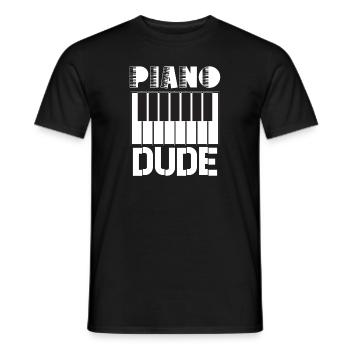 Pianiste Funny Piano Keyboard - T-shirt homme - noir - Devant - AI Model Male 178 light (178cm)