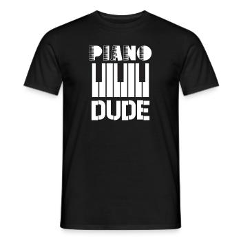 Pianiste Funny Piano Keyboard - T-shirt homme - noir - Devant - AI Model Male 178 light (178cm)