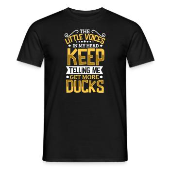 Rubber Duck Ducks Bird Hunt Duck lover Gift Idea - Men's T-Shirt - black - Front - AI Model Male 178 light (178cm)