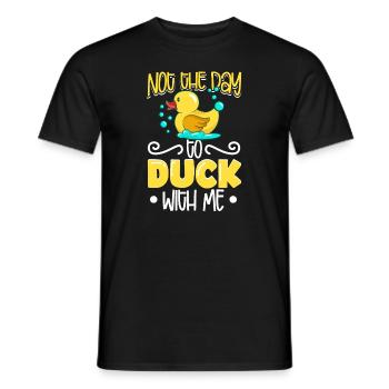 Rubber Duck Ducks Bird Hunt Duck lover Gift Idea - Men's T-Shirt - black - Front - AI Model Male 178 light (178cm)