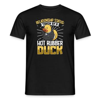Rubber Ducks Duck Duck Lovers Bathroom - Men's T-Shirt - black - Front - AI Model Male 178 light (178cm)
