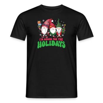 Gnomes de jardin Gnome Amant Drôle de Gnome Jardinage - T-shirt homme - noir - Devant - AI Model Male 178 light (178cm)