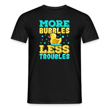 Rubber Ducks Duck Duck Lovers Bathroom - Men's T-Shirt - black - Front - AI Model Male 178 light (178cm)