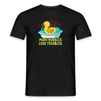 Rubber Ducks Duck Duck Lovers Bathroom - Men's T-Shirt - black - Front - AI Model Male 178 light (178cm)