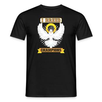 Pigeon Pigeon Racing Pigeon Racer Pigeon Keeper - Men's T-Shirt - black - Front - AI Model Male 178 light (178cm)