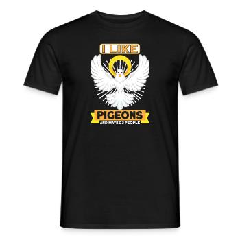 Pigeon Pigeon Racing Pigeon Racer Pigeon Keeper - Men's T-Shirt - black - Front - AI Model Male 178 light (178cm)