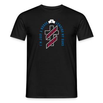 Nurse Nursing Clinic Paramedic - Men's T-Shirt - black - Front - AI Model Male 178 light (178cm)