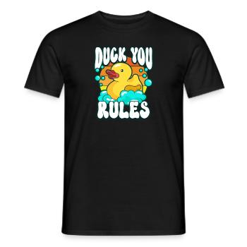 Canards en caoutchouc Canards Chasse aux oiseaux Idée cadeau d’amoureux des canards - T-shirt homme - noir - Devant - AI Model Male 178 light (178cm)