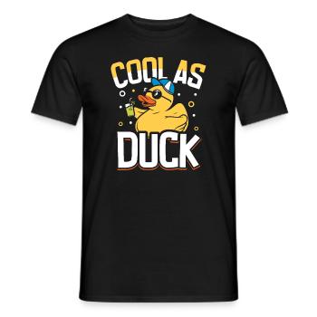 Rubber Ducks Duck Duck Lovers Bathroom - Men's T-Shirt - black - Front - AI Model Male 178 light (178cm)